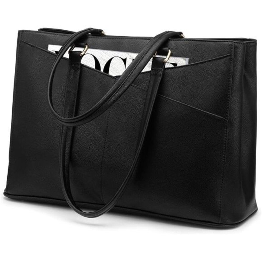 Laptop Tote Bag for Women 15.6 Inch Waterproof Leather Computer Bags Business
